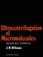 Ultracentrifugation of Macromolecules: Modern Topics