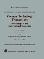 Vacuum Technology Transactions: Proceedings of the Sixth National Symposium