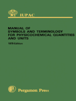 Manual of Symbols and Terminology for Physicochemical Quantities and Units