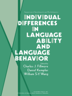 Individual Differences in Language Ability and Language Behavior