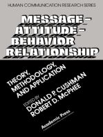 Message—Attitude—Behavior Relationship: Theory, Methodology, and Application