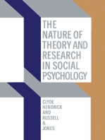 The Nature of Theory and Research in Social Psychology