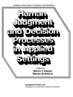 Human Judgment and Decision Processes in Applied Settings