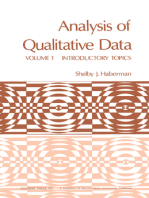 Analysis of Qualitative Data: Introductory Topics