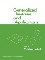 Generalized Inverses and Applications: Proceedings of an Advanced Seminar Sponsored by the Mathematics Research Center, the University of Wisconsin—Madison, October 8 - 10, 1973