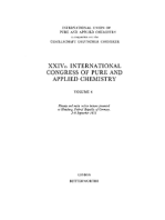 XXIVth International Congress of Pure and Applied Chemistry: Plenary and Main Section Lectures Presented at Hamburg, Federal Republic of Germany, 2–8 September 1973