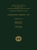 Coordination Chemistry—XIV: Plenary Lectures Presented at the XIVth International Conference on Coordination Chemistry Held at Toronto, Canada, 22—28 June 1972
