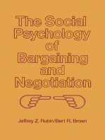 The Social Psychology of Bargaining and Negotiation
