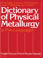 Dictionary of Physical Metallurgy: In Five Languages: English, German, French, Russian and Spanish