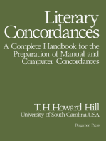Literary Concordances: A Complete Handbook for the Preparation of Manual and Computer Concordances