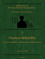 Human Reliability: Analysis, Prediction, and Prevention of Human Errors