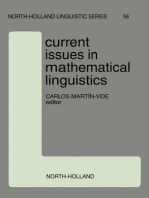 Current Issues in Mathematical Linguistics