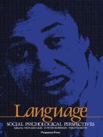 Language: Social Psychological Perspectives: Selected Papers from the First International Conference on Social Psychology and Language held at the University of Bristol, England, July 1979