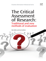The Critical Assessment of Research: Traditional and New Methods of Evaluation