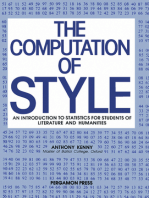 The Computation of Style: An Introduction to Statistics for Students of Literature and Humanities