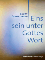 Eins sein unter Gottes Wort: Vortrag im Rahmen von »Katholikentag plus« im Ökumenischen Zentrum während des Katholikentags 2014 in Regensburg. Transkript des frei gehaltenen Vortrags mit Korrekturen und Ergänzungen des Autors