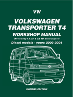 VW Volkswagen Transporter T4 [ Powered By 1.8, 2.4 & 2.9 Diesel engines ]: Workshop Manual Diesel Models Years 2000-2004