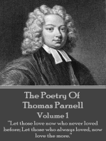 The Poetry of Thomas Parnell - Volume I