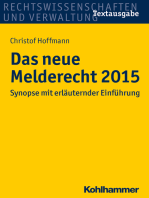 Das neue Melderecht 2015: Synopse mit erläuternder Einführung