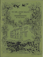 To Mr. John Keats of Teignmouth