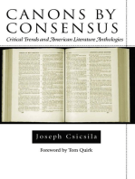 Canons by Consensus: Critical Trends and American Literature Anthologies