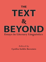 The Text and Beyond: Essays in Literary Linguistics