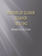 Authenic Memoirs of Ellen Schayer 1862-1942 A Well Bred German Lady