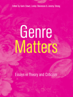 Genre Matters: Essays in Theory and Criticism