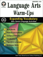 Language Arts Warm-Ups, Grades 5 - 8: Expanding Vocabulary