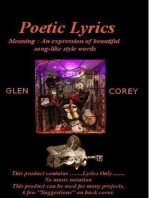 Poetic Lyrics Glen Corey