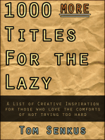 1,000 MORE Titles for the Lazy