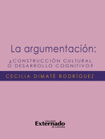 La argumentación ¿construcción cultural o desarrollo cognitivo?