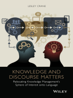 Knowledge and Discourse Matters: Relocating Knowledge Management's Sphere of Interest onto Language