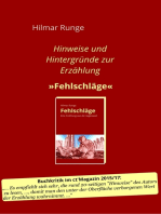 Fehlschläge (Hinweise): Hinweise und Hintergründe zur Erzählung