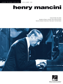 Henry Mancini: Jazz Piano Solos Series Volume 38