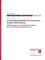 Ein Einstellungsleitfaden für Kommunen in Baden-Württemberg: Hilfestellungen zu den gesetzlichen Vorgaben bei der Einstellung von Arbeitnehmern