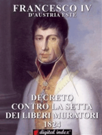 Decreto contro la Setta dei Liberi Muratori 1824