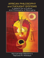 African Philosophy and Thought Systems: A Search for a Culture and Philosophy of Belonging