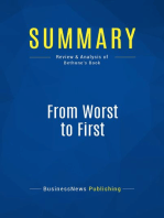 From Worst to First (Review and Analysis of Bethune's Book)