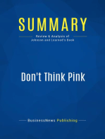 Don't Think Pink (Review and Analysis of Johnson and Learned's Book)