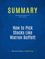 How to Pick Stocks Like Warren Buffett (Review and Analysis of Vick's Book)