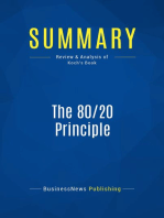 The 80/20 Principle (Review and Analysis of Koch's Book)