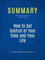 How to Get Control of Your Time and Your Life (Review and Analysis of Lakein's Book)