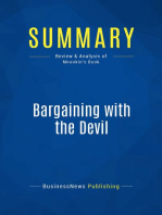 Bargaining with the Devil (Review and Analysis of Mnookin's Book)