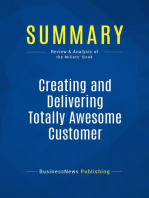 Creating and Delivering Totally Awesome Customer Experiences (Review and Analysis of the Millets' Book)