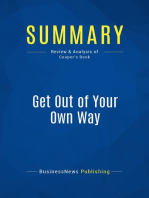 Get Out of Your Own Way (Review and Analysis of Cooper's Book)