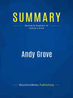 Andy Grove (Review and Analysis of Tedlow's Book)