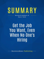 Get the Job You Want, Even When No One's Hiring (Review and Analysis of Myers' Book)