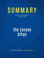 The Lenovo Affair (Review and Analysis of Zhijun's Book)