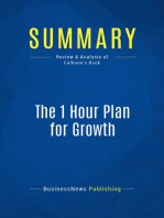 The 1 Hour Plan for Growth (Review and Analysis of Calhoon's Book)